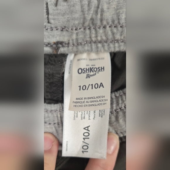 OshKosh B'gosh Stretch Canvas Pull-On Joggers - Boy Size 10/10A Dark Gray - Picture 5 of 5